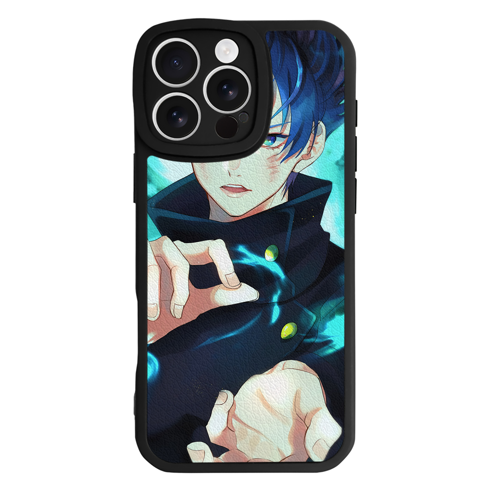 （画像用） 呪術廻戦 Jujutsu Kaisen 【iPhone 16シリーズ対応】シリコンスマホケース（レザー調） 材質：シリコン